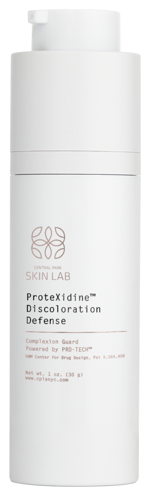 The image shows a bottle of SkinLab Protacting Defense, which appears to be a skincare product with a label indicating its purpose and ingredients.